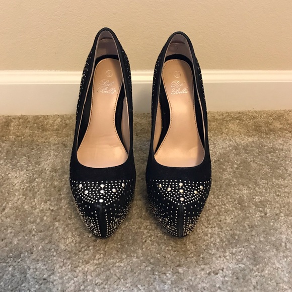 Rck Bella Shoes - Black Studded Heels